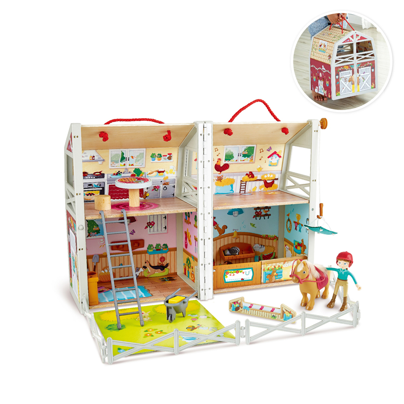 Furniture Hape Wooden Doll House Dining Room Set Toys & Games 
