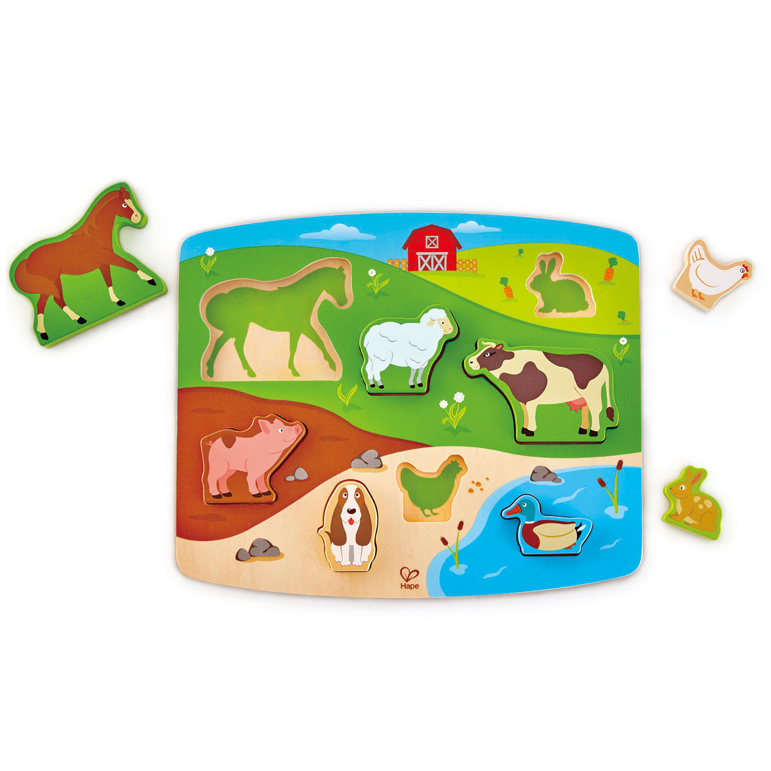 Farm Animal Puzzle & Play | E1454 | Hape Toys