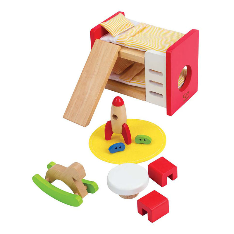 Hape Wooden Doll House Furniture Babys Room Set E3459 