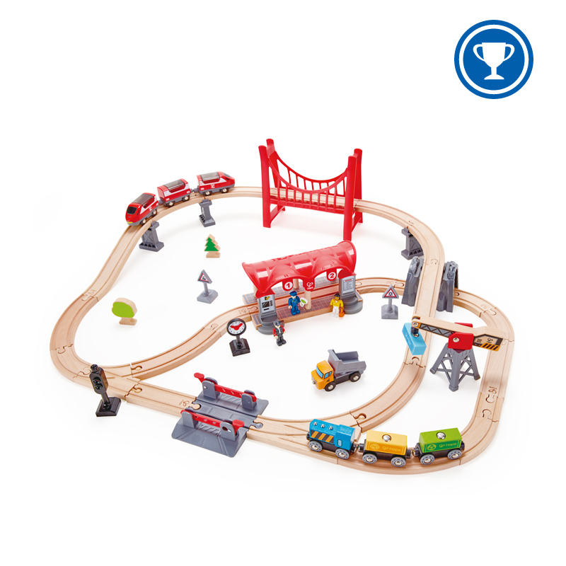 Fully automatic train Lights And Sounds Train Set Railway for kids toy 