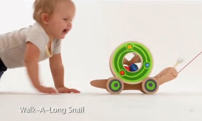 hape snail pull toy